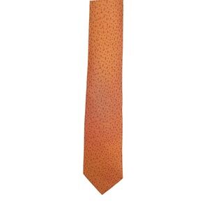 Hermès Silk Tie Pattern Orange Micro Dot Men's Luxury Accessory